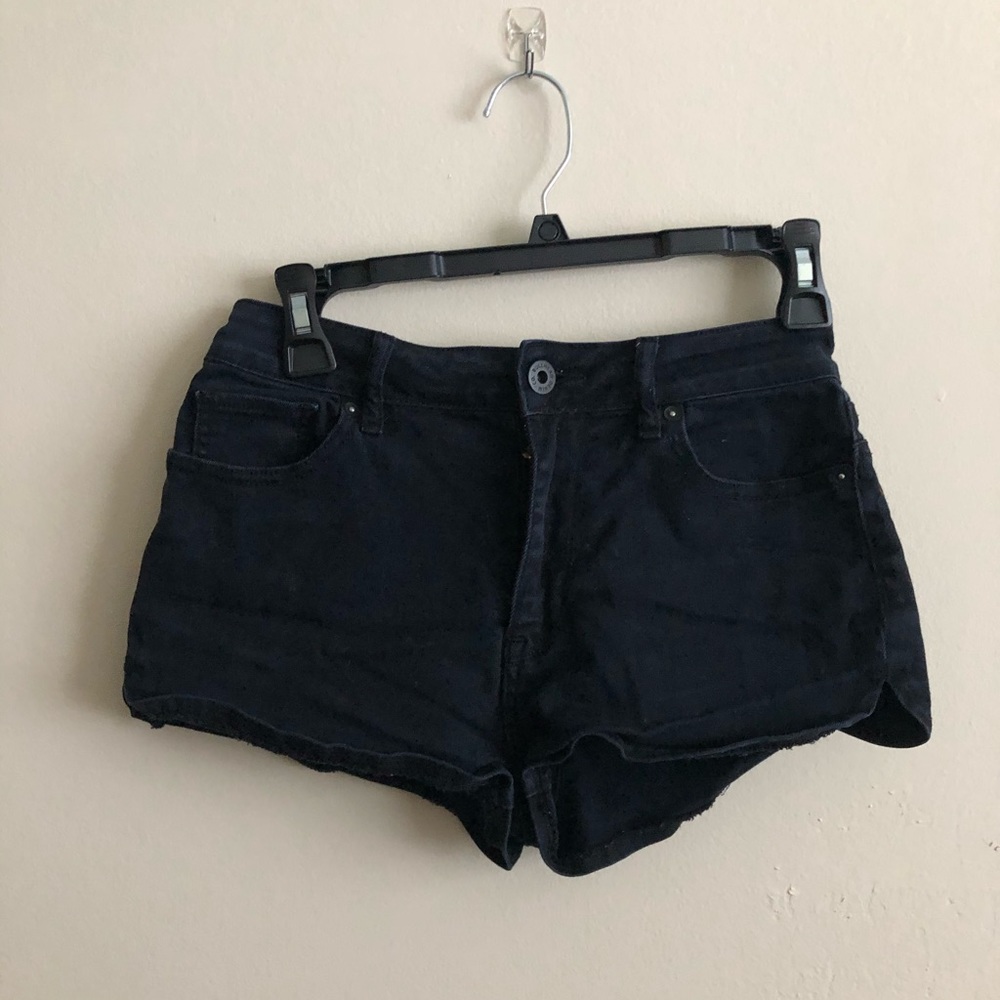 Black Denim Shorts